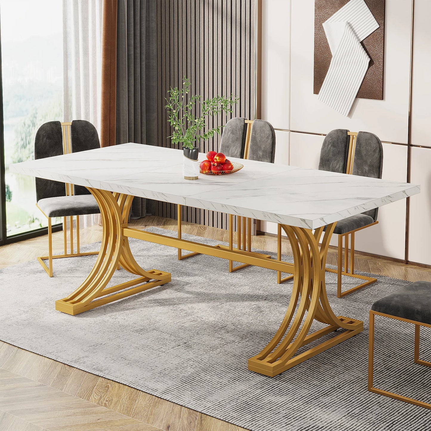 Tribesigns 63-Inch Rectangular Dining Table