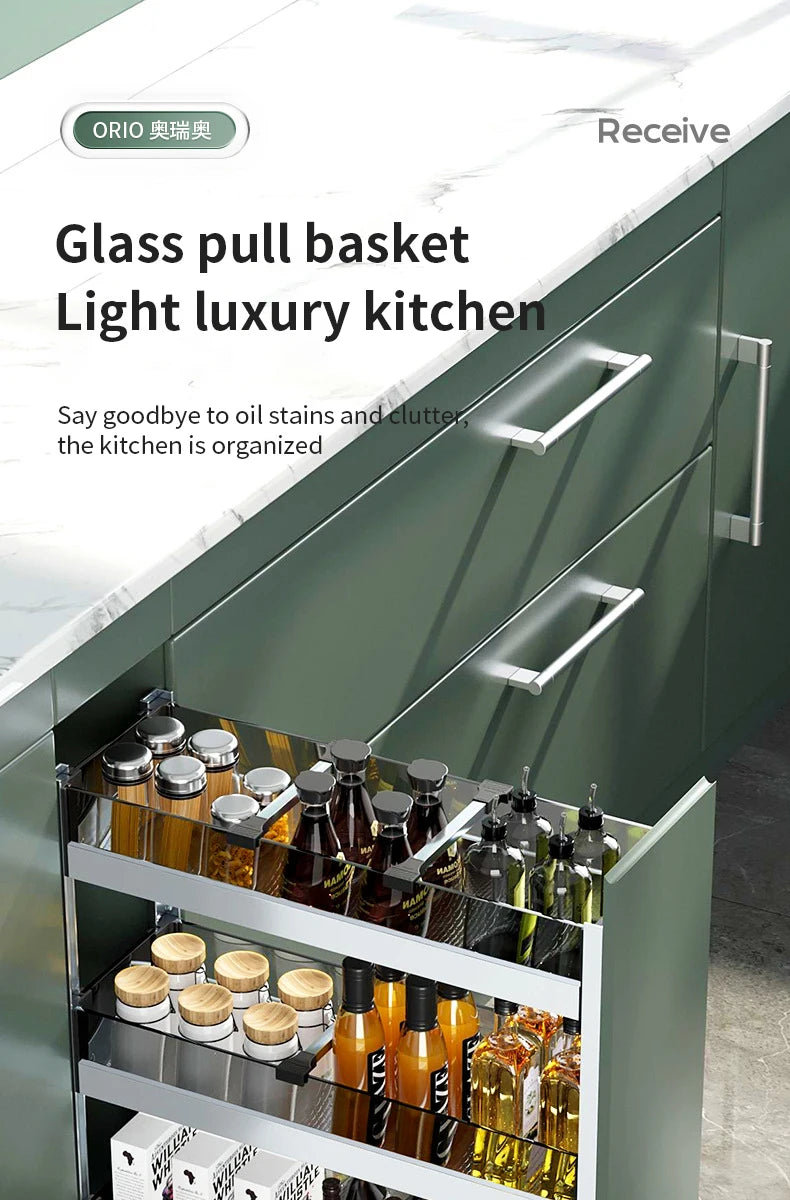 Kitchen Cabinet Drawer Seasoning Storage