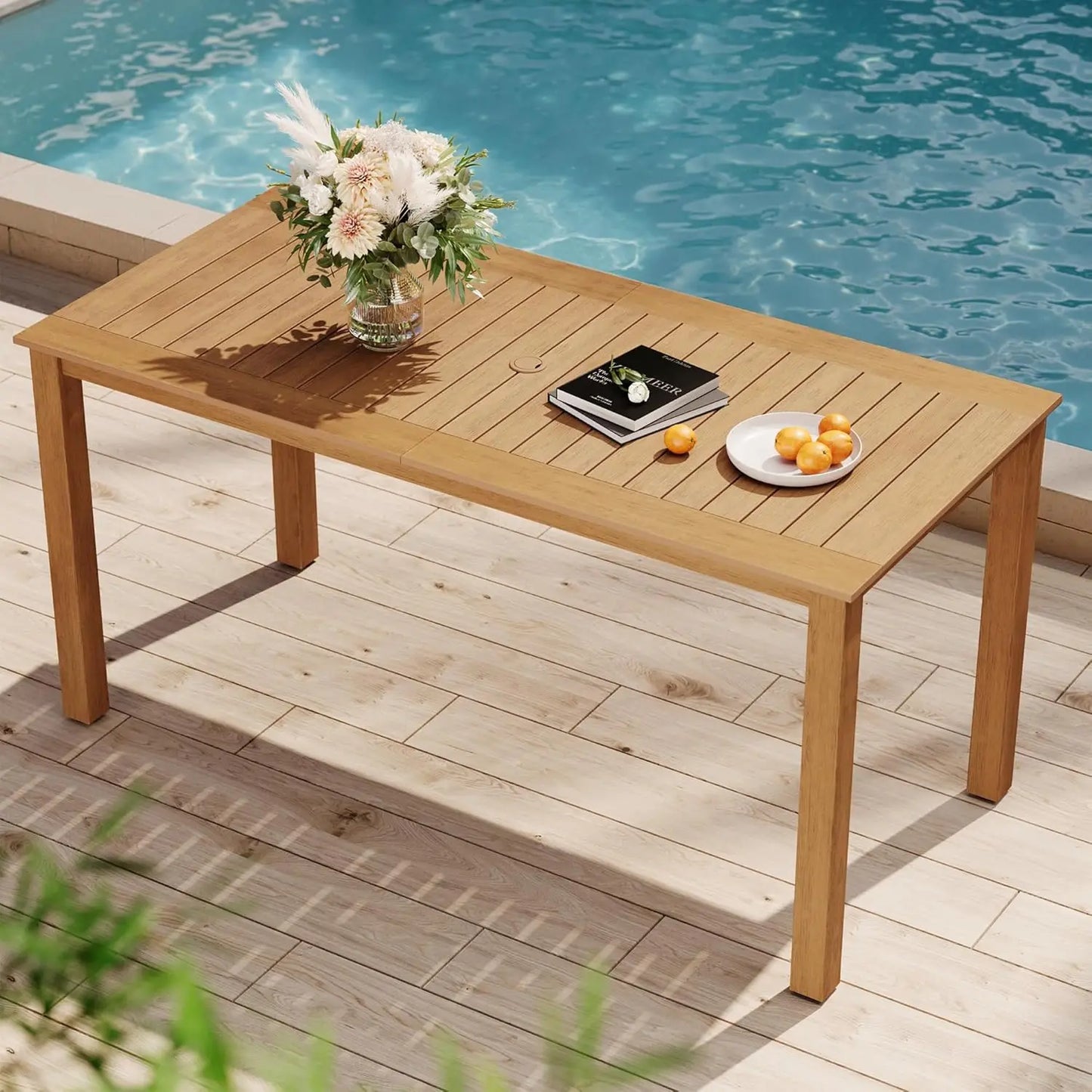 HIPS Patio Table Set: 7 Piece Outdoor Table