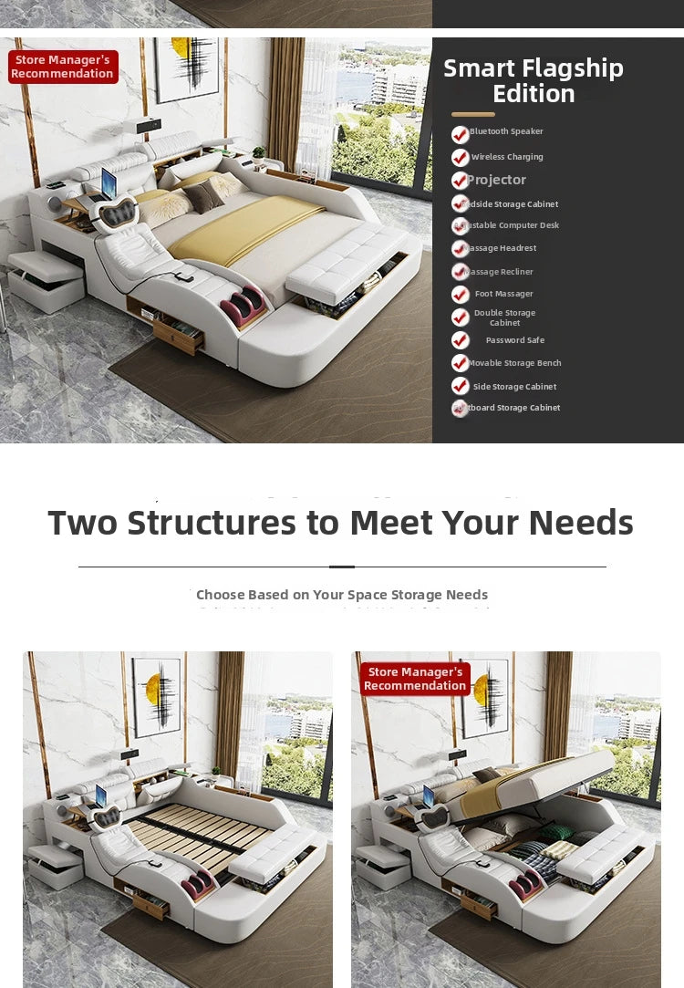 Modern minimalist massage leather bed