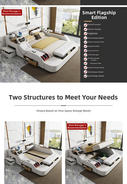 Modern minimalist massage leather bed