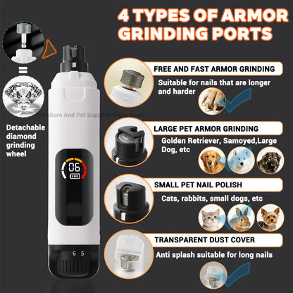 Electric pet nail polisher 6-speed