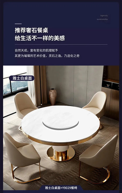 Modern restaurant marble round dining table