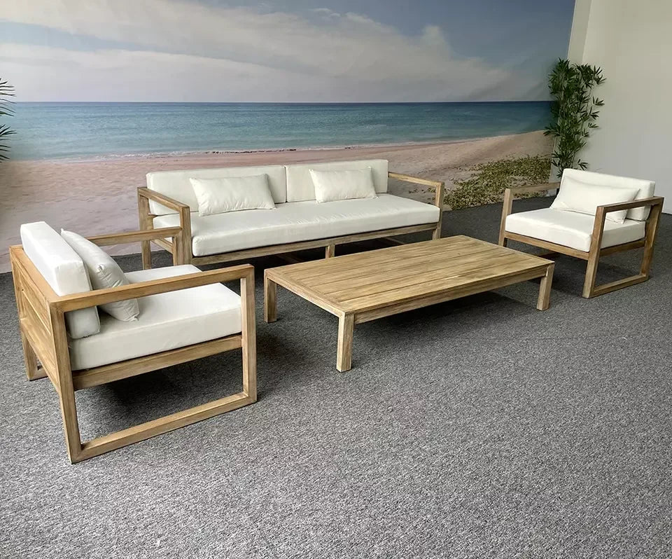 Wood Frame Sofas High Density Sponge Sofa Set