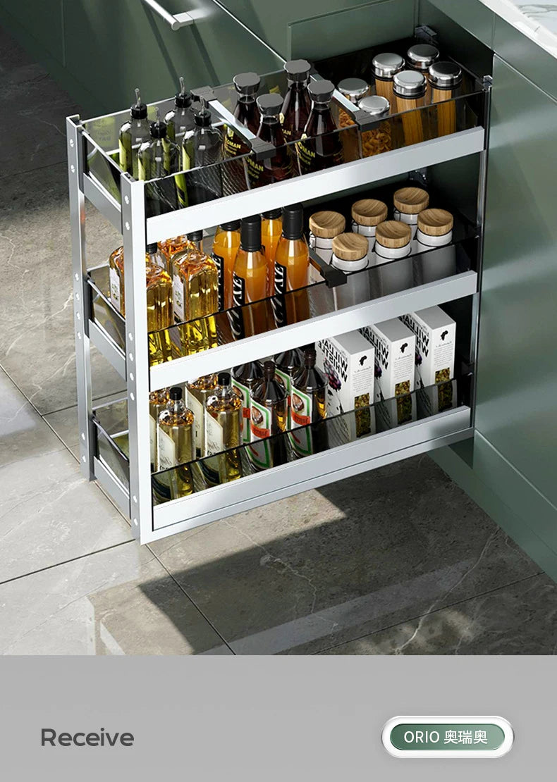 Kitchen Cabinet Drawer Seasoning Storage