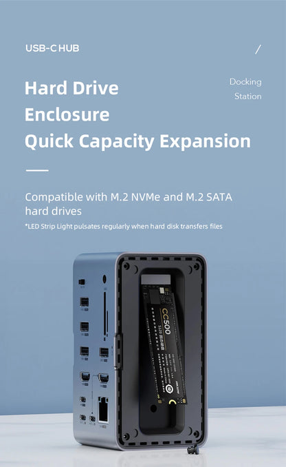 Hagibis USB C Docking Station with Dual HDMI