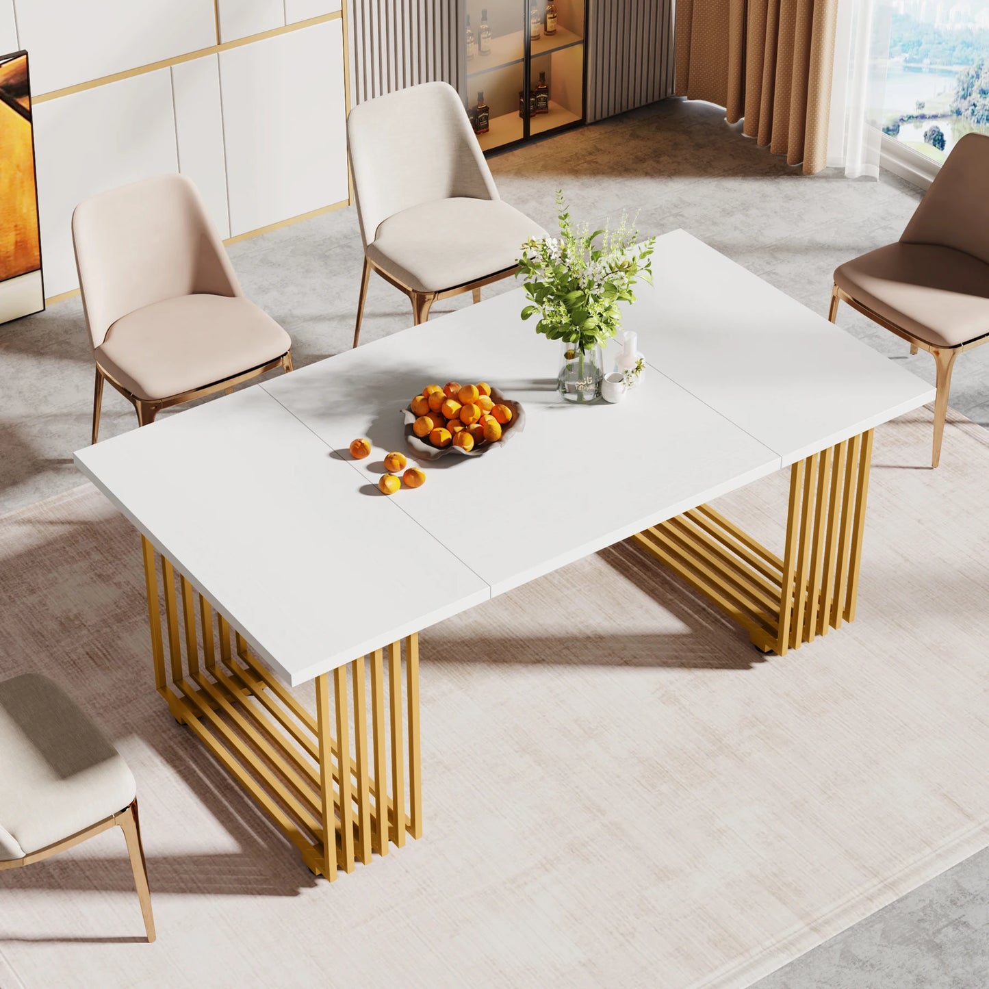 Tribesigns 63-Inch Rectangular Dining Table