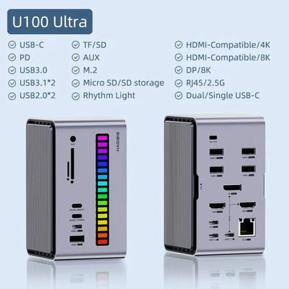 Hagibis USB C Docking Station with Dual HDMI