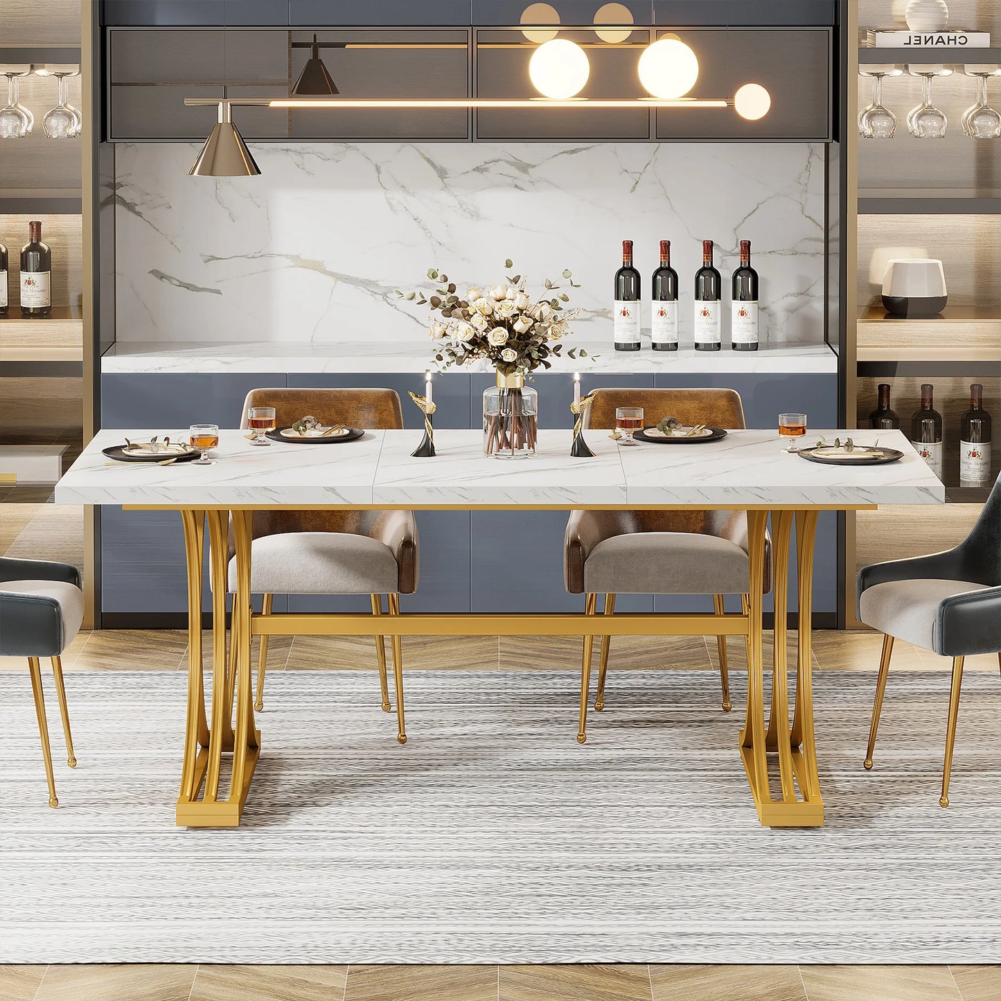 Tribesigns 63-Inch Rectangular Dining Table