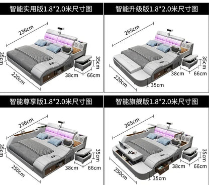 Modern Master Double Bed Multifonction