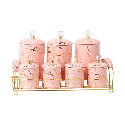Marbled Ceramic Storage Jar