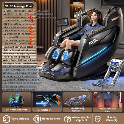 Dual-Core 6D+6D Massage Chair Full Body