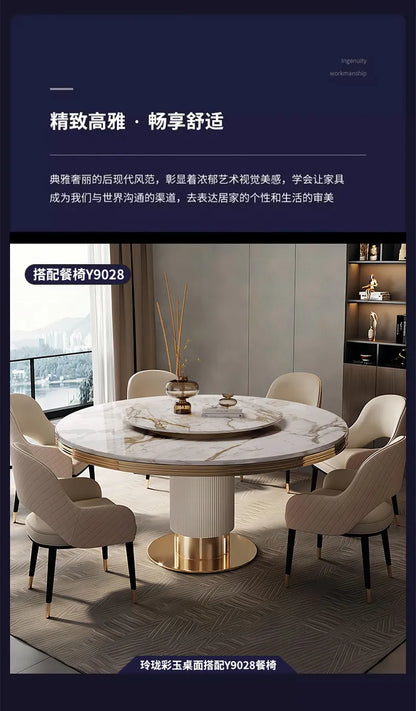 Modern restaurant marble round dining table