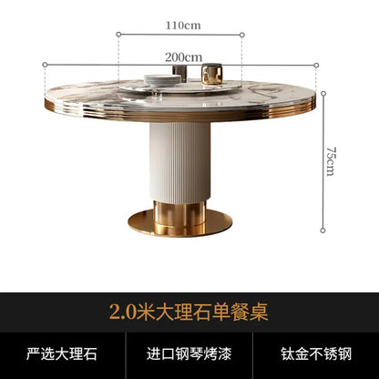 Modern restaurant marble round dining table