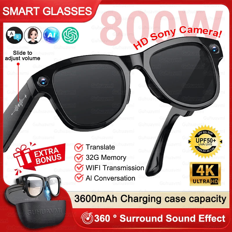 2026 Ultra AI Smart Glasses 800W HD Camera