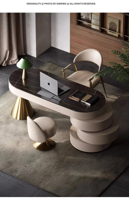 Italian Luxury Sintered Stone Desk Modern
