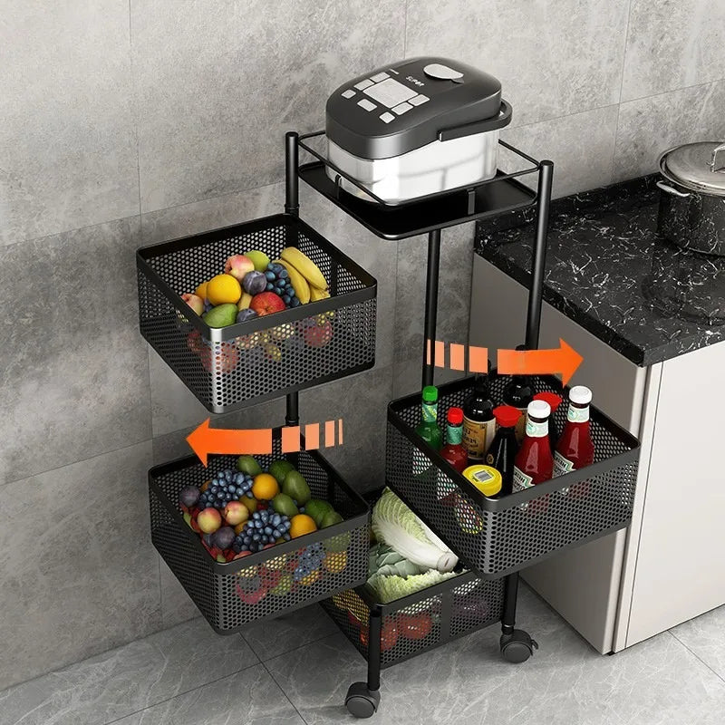 Kitchen Rotatable Fruit Vegetable Shelf