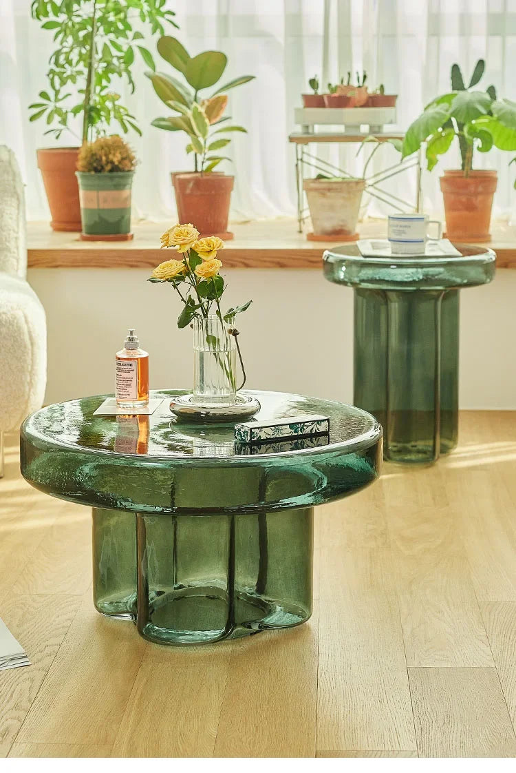 Nordic Round Coffee Tables,Glass
