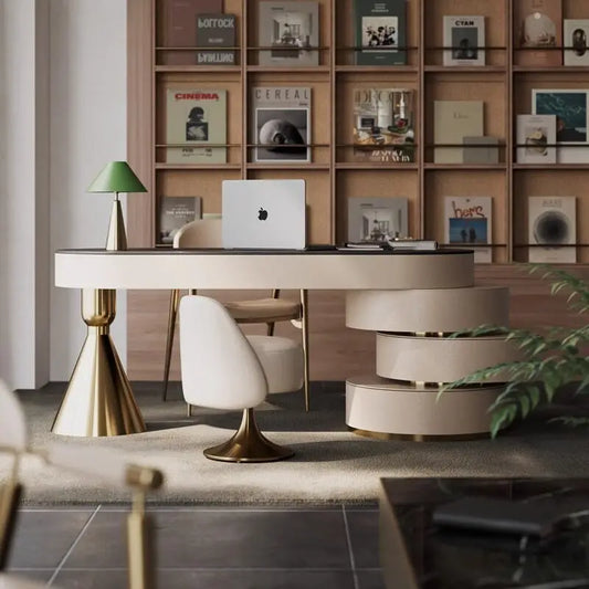 Italian Luxury Sintered Stone Desk Modern