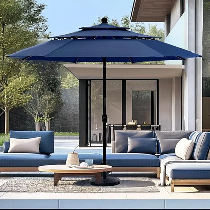 10ft Patio Umbrella Outdoor 3 Tier Vented