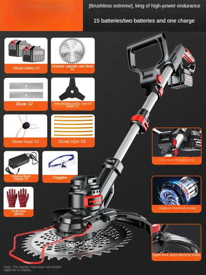 Portable Electric Lawn Mower with Lithium Battery
