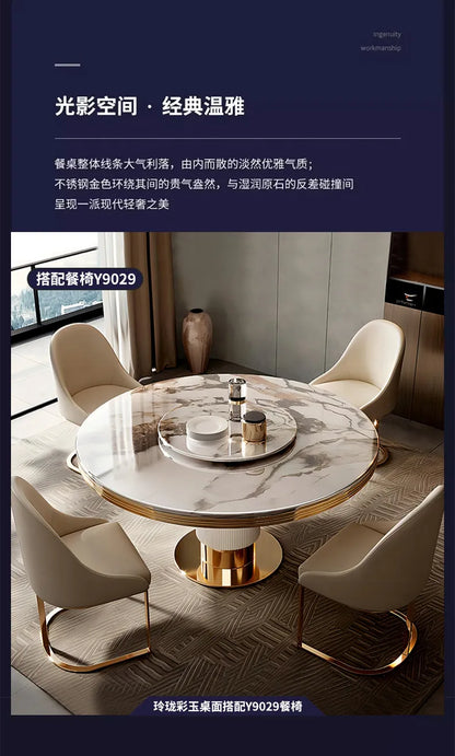 Modern restaurant marble round dining table