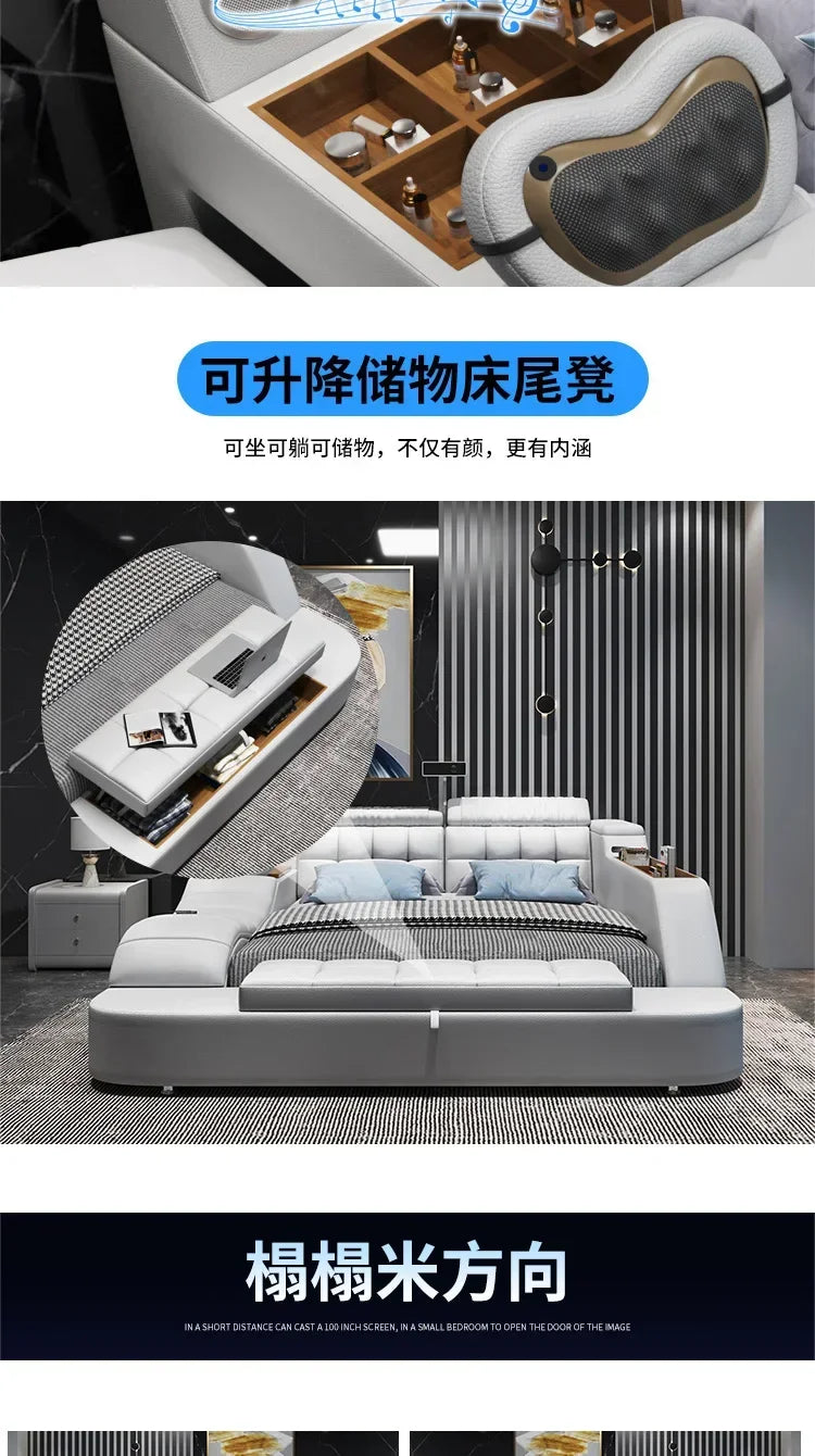 Modern Master Double Bed Multifonction