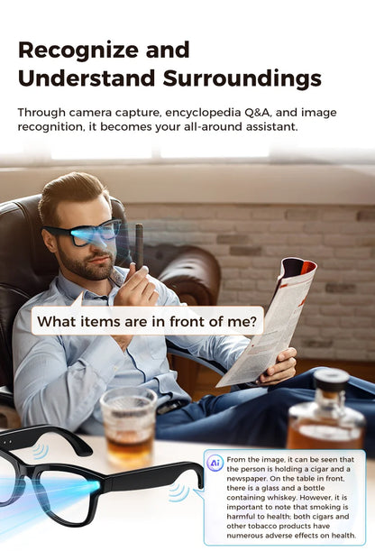 2026 Ultra AI Smart Glasses 800W HD Camera