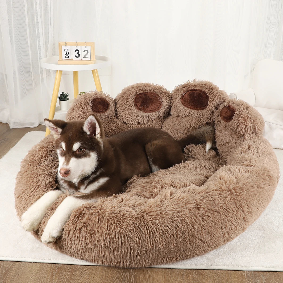 Fluffy Dog Bed Winter Warm Large