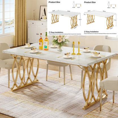 Tribesigns 63-Inch Rectangular Dining Table
