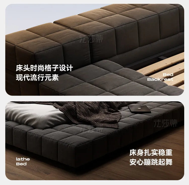 king size minimalist bed 2 people 180x200cm