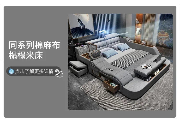 Modern Master Double Bed Multifonction