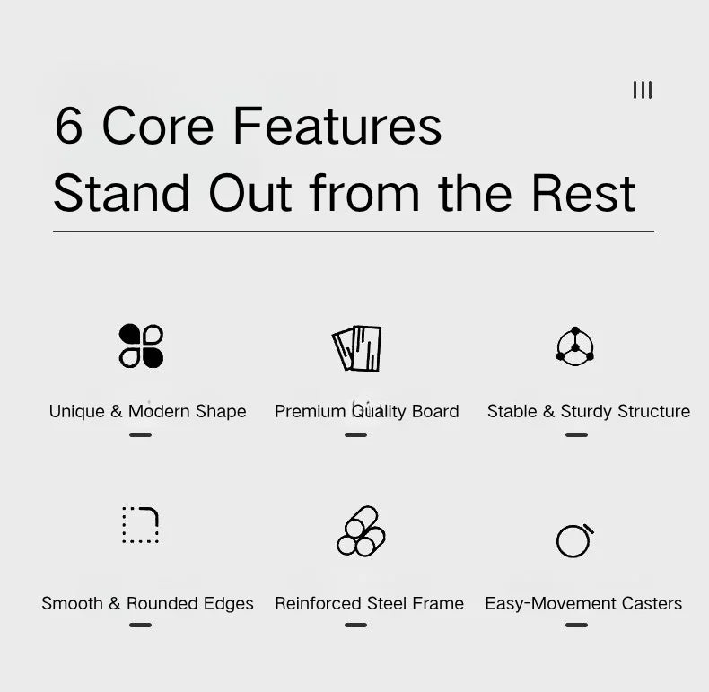 C Shaped Side Table 2-Tier Open Storage