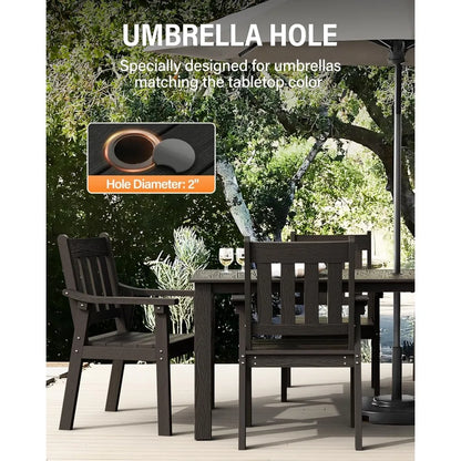 HIPS Patio Table Set: 7 Piece Outdoor Table