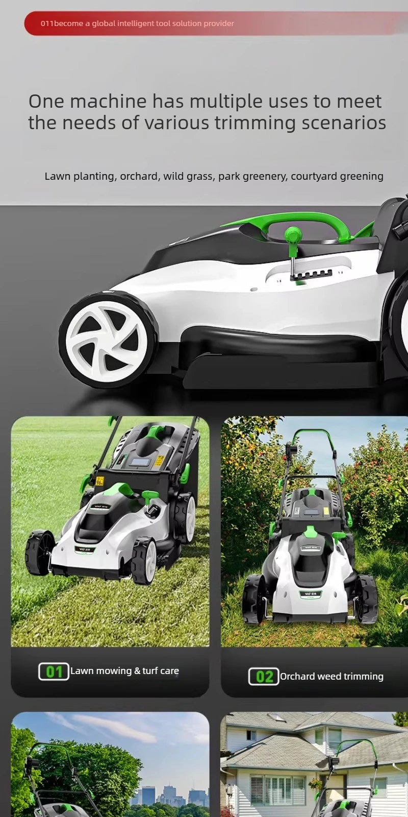 New Type Electric Walk Behind Push Lawn Mower
