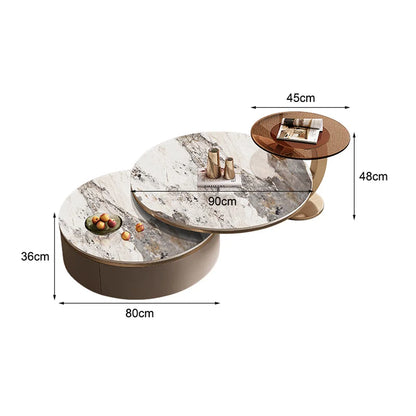 Modern Luxury Foldable Coffee Table Set