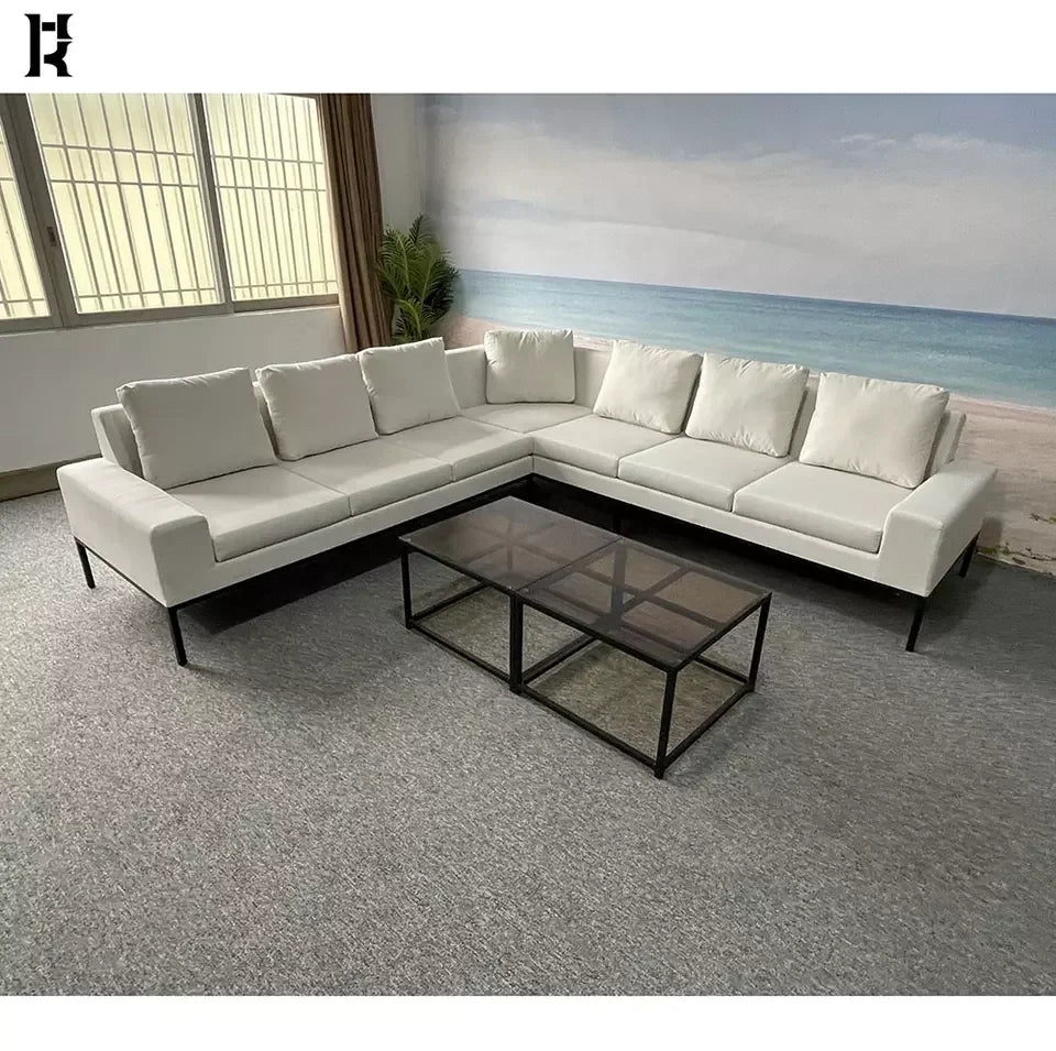 Wood Frame Sofas High Density Sponge Sofa Set
