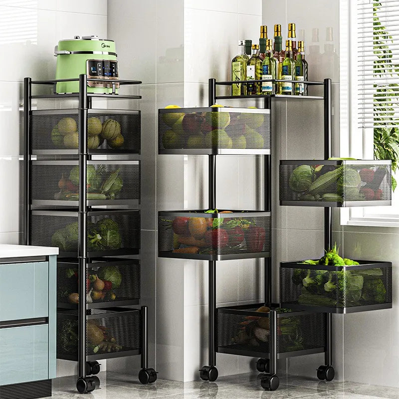 Kitchen Rotatable Fruit Vegetable Shelf