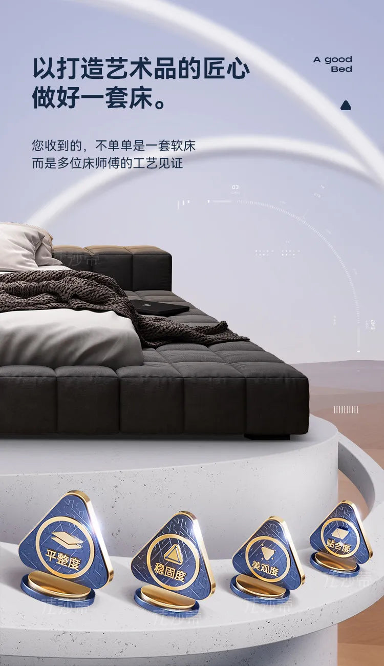 king size minimalist bed 2 people 180x200cm