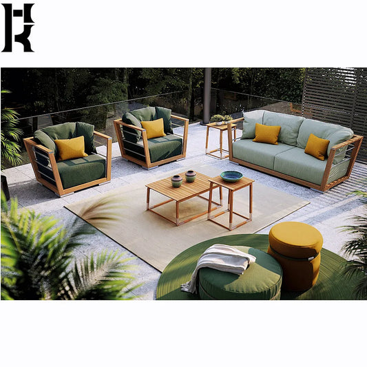 Wood Frame Sofas High Density Sponge Sofa Set