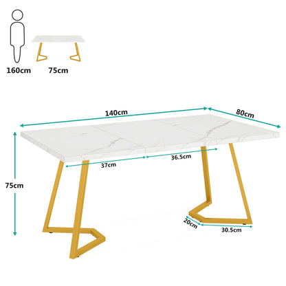 Tribesigns 63-Inch Rectangular Dining Table
