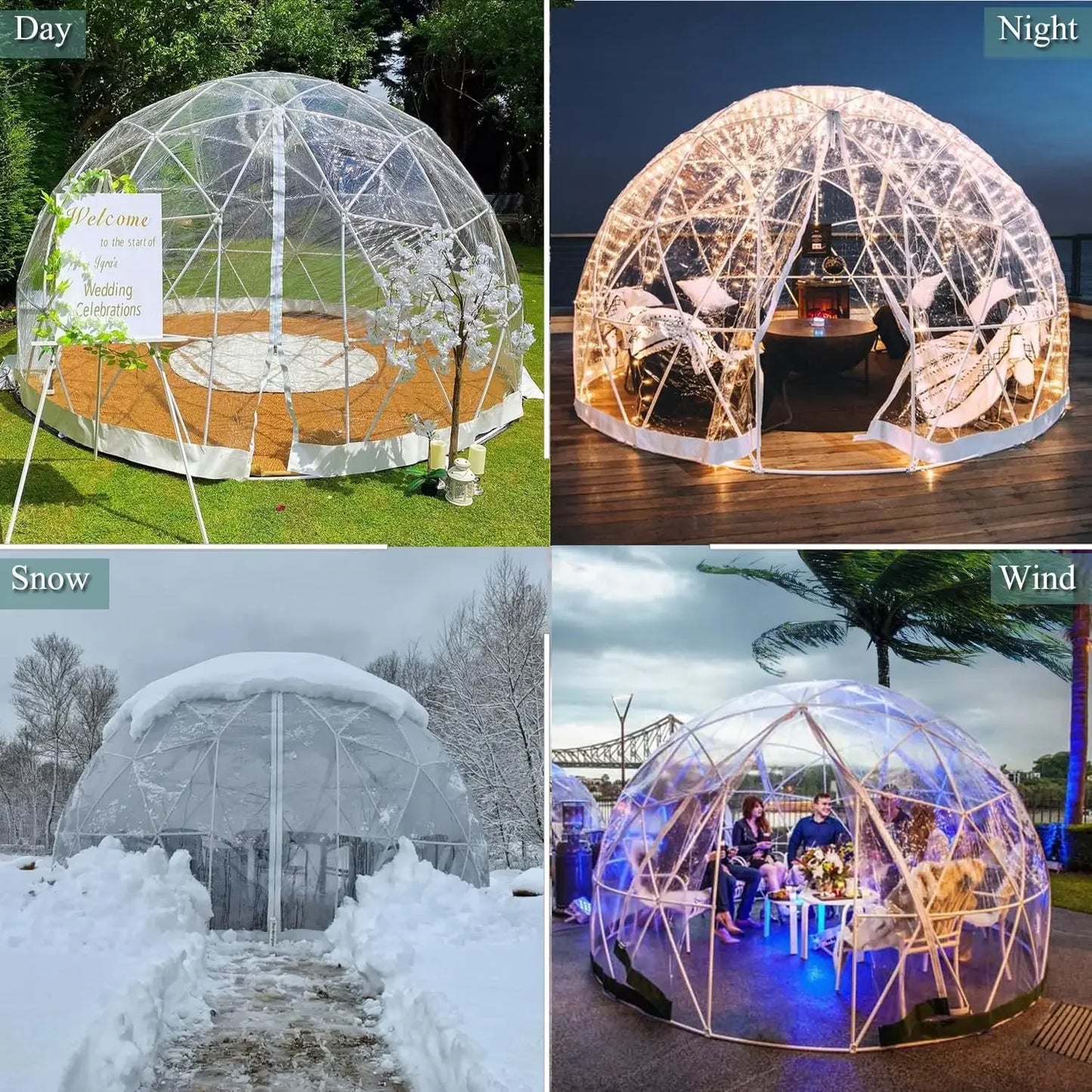 Custom 3.6m Luxury Waterproof Glamping Dome