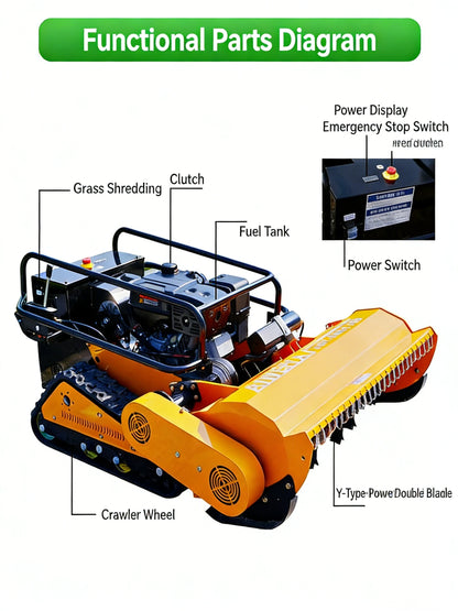 Customized Smart Control Tracked Lawn Mower