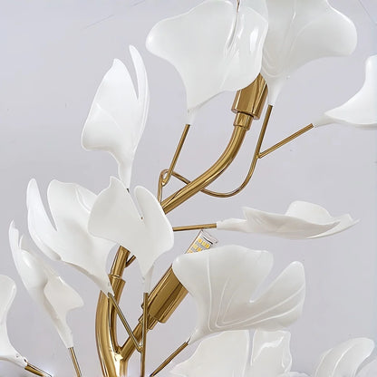 Luxury Gold Ginkgo Leaf Wall Sconce Modern LED