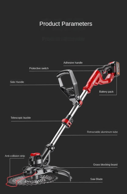Portable Electric Lawn Mower with Lithium Battery