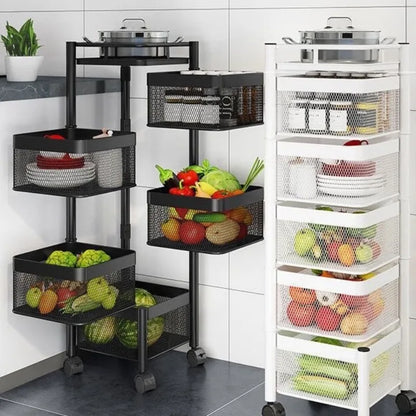Kitchen Rotatable Fruit Vegetable Shelf