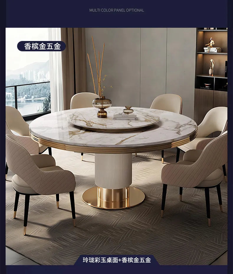 Modern restaurant marble round dining table