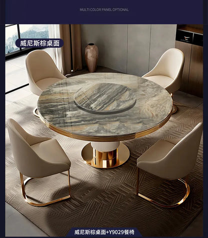 Modern restaurant marble round dining table