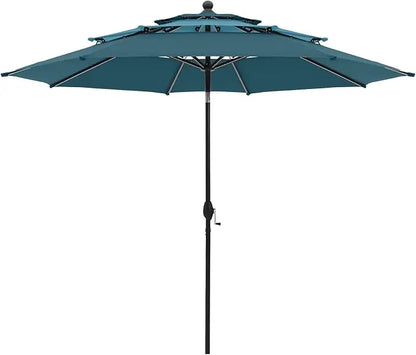 10ft Patio Umbrella Outdoor 3 Tier Vented
