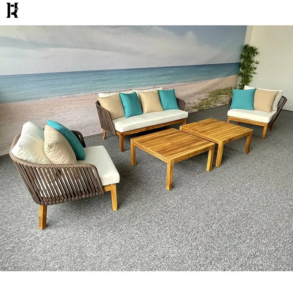 Wood Frame Sofas High Density Sponge Sofa Set